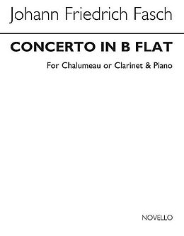 Johann Friedrich Fasch Notenblätter Konzert B-Dur für Chalumeau und Orchester