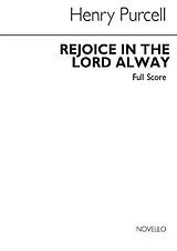 Henry Purcell Notenblätter Rejoice in the Lord alway