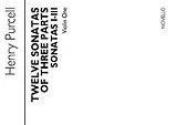 Henry Purcell Notenblätter 12 sonatas of 3 parts vol.5 no.1-3 for 2 violins