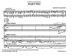 Kenneth Leighton Notenblätter Martyrs Organ Duet op.73