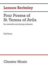 Lennox Berkeley Notenblätter 4 Poems of St. Teresa of Avila