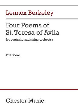 Lennox Berkeley Notenblätter 4 Poems of St. Teresa of Avila