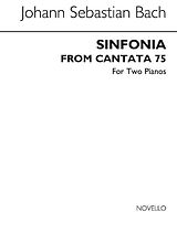 Johann Sebastian Bach Notenblätter Sinfonia from Cantata no.75 for 2 pianos