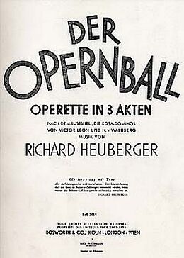 Richard Heuberger Notenblätter Der Opernball Klavierauszug (dt)