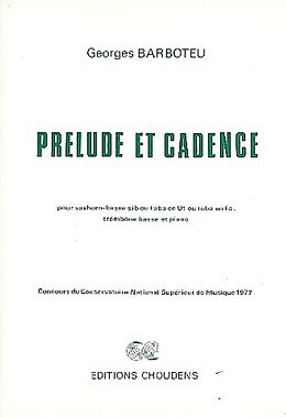 Georges Barboteu Notenblätter Prélude et cadence