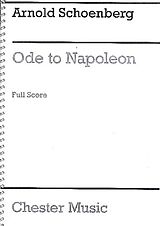 Arnold Schönberg Notenblätter Ode to Napoleon Buonaparte op.41