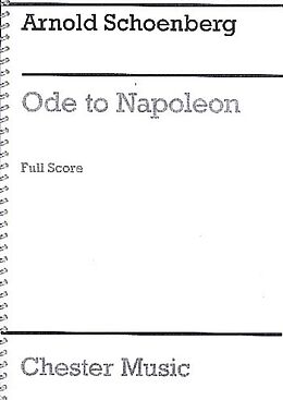 Arnold Schönberg Notenblätter Ode to Napoleon Buonaparte op.41