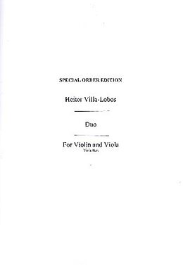 Heitor Villa-Lobos Notenblätter Duo (1946)
