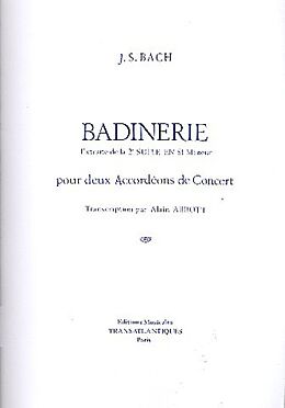 Johann Sebastian Bach Notenblätter Badinerie de la suite si mineur no.2
