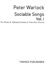 Peter (= Heseltine, Philip) Warlock Notenblätter Sociable Works vol.1 songs with piano