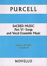 Henry Purcell Notenblätter Sacred Music vol.6