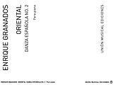 Enrique Granados Notenblätter Danza Espanola no.2 para piano