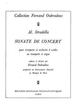 Alessandro Stradella Notenblätter Sonate de concert pour trompette