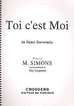Charles Duvernoy Notenblätter Toi cest moi edition chant