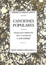 Federico García Lorca Notenblätter Canciones populares para canto