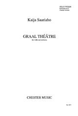 Kaija Saariaho Notenblätter Graal Théâtre for violin and chamber orchestra