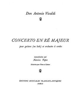 Antonio Vivaldi Notenblätter Concerto en re majeur