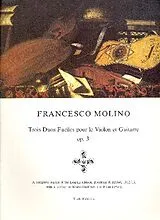 Francesco Molino Notenblätter 3 duos faciles op.3 pour le violon