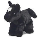 Aurora 13297 - Mini Flopsies Pferd Beau Black Horse, Plüschtier, ca. 20 cm Spiel