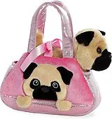 Aurora 32841 - Fancy Pals Peek-A-Boo Mops in Tragetasche, Plüsch, ca. 20 cm, 2-teilig Spiel