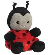 Aurora 82059 - Palm Pals Marienkäfer Lil Spots, Plüschtier, 13 cm Spiel