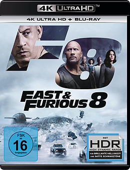 Fast & Furious 8 - 2 Disc Bluray Blu-ray UHD 4K + Blu-ray