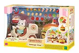 Sylvanian Families 5757 - Hamburger Stand, Mobiler Hamburger Imbiss mit Figur, Spielset Spiel