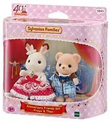Sylvanian Families 5843 - 40. Jubiläum: Anniversary Friends Set Freya & Theo, Figurenset Spiel