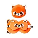 Relaxeazzz Plüsch Roter Panda Reisekissen & Schlafmaske Spiel