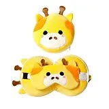 Relaxeazzz Plüsch Giraffe Reisekissen & Schlafmaske Spiel