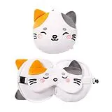 Relaxeazzz Plüsch Adoramals Lola Katze Reisekissen & Schlafmaske Spiel