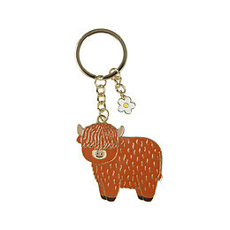 Niedlicher Highland-Cow Schlüsselanhänger Aus Silikon – Mit Quaste, Tier-Design, Kreativer Schlüsselbund Für Tasche, Rucksack Und Geschenk (braun, 14,5 Cm)