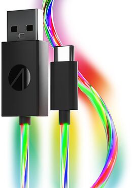 Light Up Twin Charging Cables UBS-C 2 x 2m [PS5/NSW/Mobile] comme un jeu PlayStation 5, Nintendo Switch