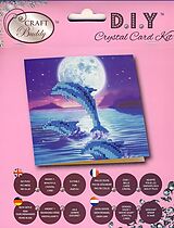 Craft Buddy CCK-A11 - Dolphin Pod, 18x18cm Crystal Art Card, Diamond Painting Spiel