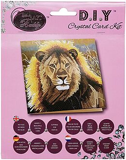 Craft Buddy CCK-A13 - Resting Lion, 18x18cm Crystal Art Card, Diamond Painting Spiel
