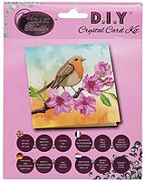 Craft Buddy CCK-A18 - Robin, 18x18cm Crystal Art Card, Vogel: Rotkehlchen, Diamond Painting Spiel