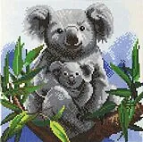 Crystal Art Leinwandbild Koalas Spiel