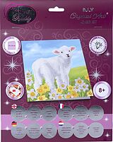 Craft Buddy CCK-A99 - Crystal Art Card Kit, Little Lamb, Schaf, 18x18cm, Kristall-Kunstkarte, Diamond Painting Spiel