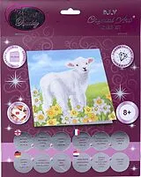 Craft Buddy CCK-A99 - Crystal Art Card Kit, Little Lamb, Schaf, 18x18cm, Kristall-Kunstkarte, Diamond Painting Spiel
