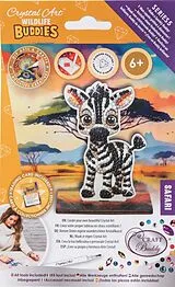 Craft Buddy CAFGR-31GEN041 - Crystal Art Wildlife Buddies, Safari, Zebra, Serie 5, Diamond Painting Spiel