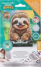 Craft Buddy CAFGR-31GEN044 - Crystal Art Wildlife Buddies, Jungle, Sloth, Faultier, Serie 5, Diamond Painting Spiel