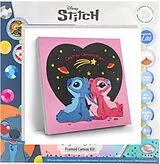 Craft Buddy CAKL-32DNY716M - Crystal Art Famed Canvas Kit, Disney, Stitch & Angel, Leinwandbild 30x30cm, Diamond Painting Spiel