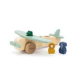Holzflugzeug mit Tieren Spiel