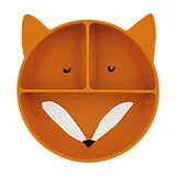 Silikon Kinderteller mit Saugnapf Fuchs Spiel