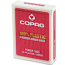 COPAG® 100% Plastik Poker Jumbo Index rot Spiel