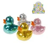 Squeeze Glitter Duck, 6 cm, (sortiert, Farbe nicht wählbar) Spiel
