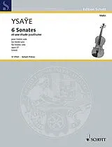 Eugène Ysaye Notenblätter 6 sonates op.27 et une etude posthume