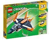 LEGO Creator 31126 - Überschalljet, Hubschrauber oder Speedboot, 3-in-1 Bauset, 215 Teile Spiel