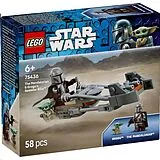 LEGO® Star Wars Der Mandalorianer und Grogu auf ihrem Spiel
