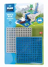 Plus-Plus 2 Basis Steckplatten blau grau Spiel